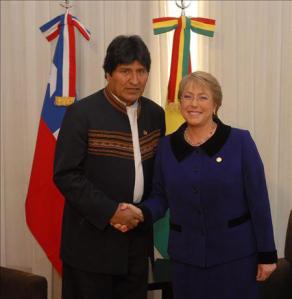 Evo Morales Y Michelle Bachelet